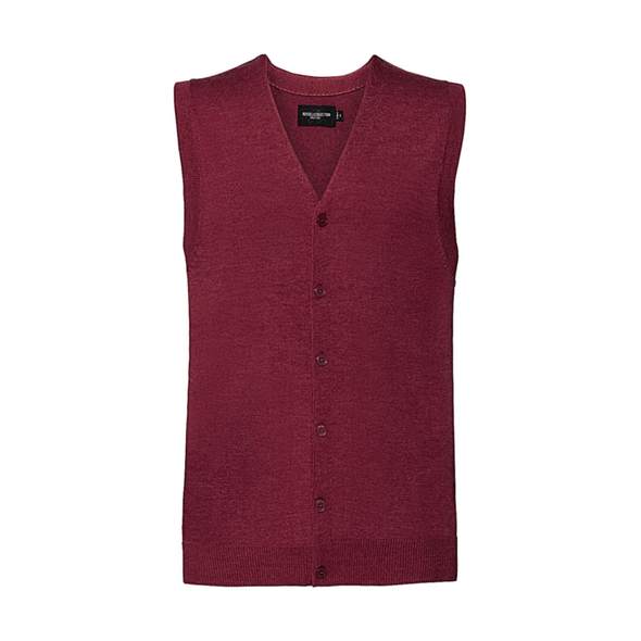 Cardigan da uomo in maglia senza maniche con scollo a V